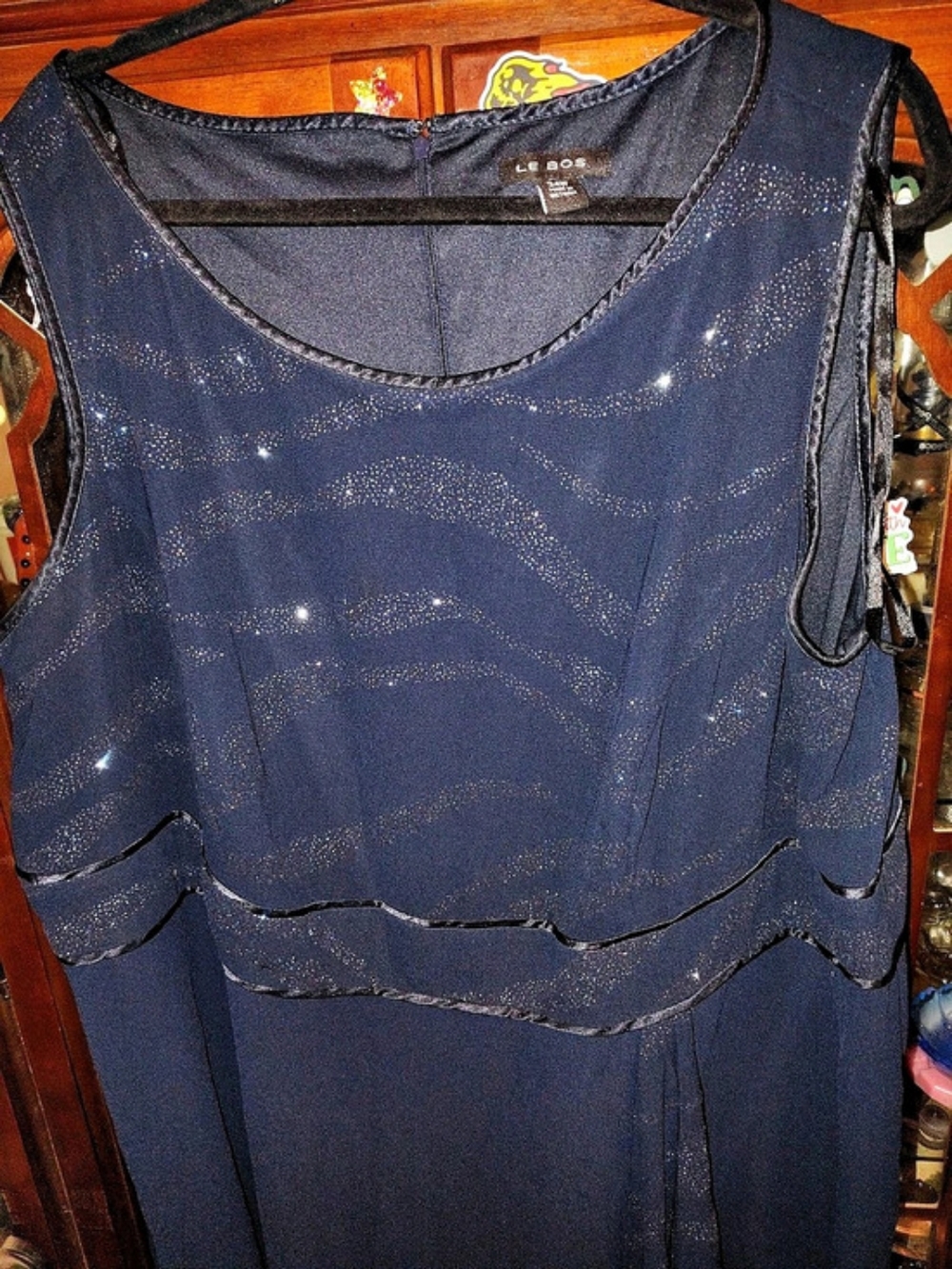 LE BOS Maxi Dress in Blue Size 24W Like New